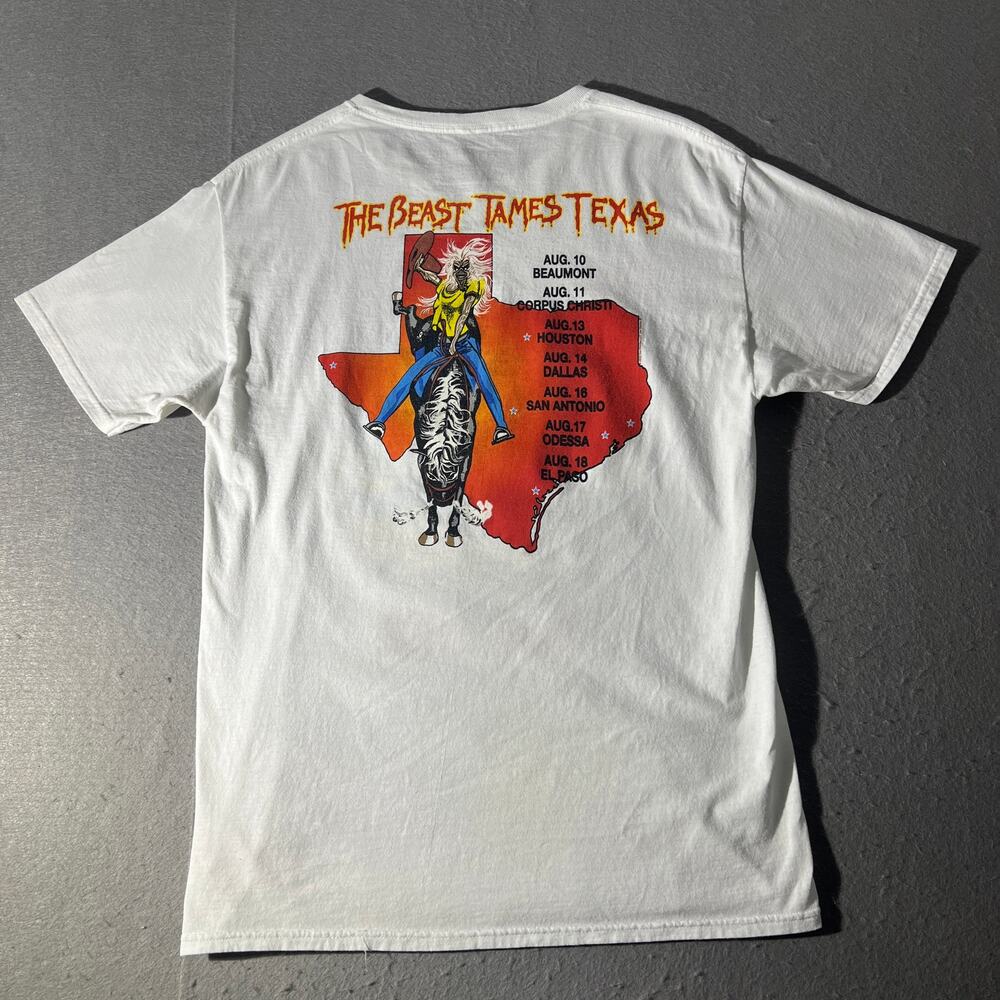 Iron Maiden Texas 1982 The Beast Tames Texas Tee L - Picture 2 of 11